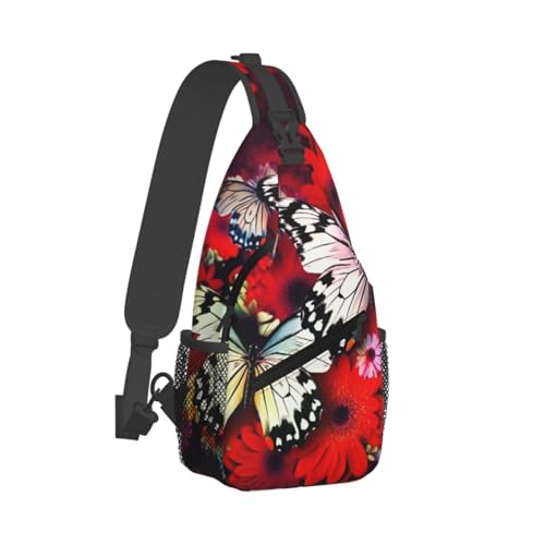 Bolso Sling para Hombre y Mujer con Estampado de Mariposas miniatura 7