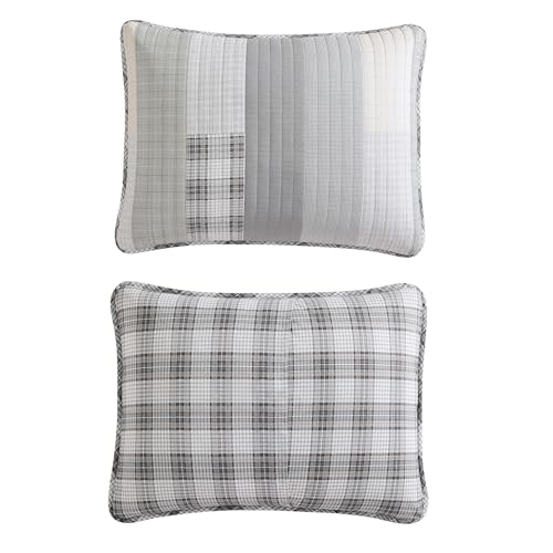 Image of Eddie Bauer - Queen Quilt Set, Cotton Reversible Bedding with Matching Shams, Home Decor for All Seasons (Fairview Grey, Queen)