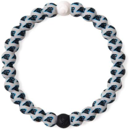 Lokai Silicone Beaded Bracelet for Men & Women, NFL Football Collection - Carolina Panthers, Logo, Medium - Silicone Jewelry Fashion Bracelet Slides-On for Comfortable Fit