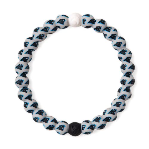 Lokai Silicone Beaded Bracelet for Men & Women NFL Football Collection - Carolina Panthers Logo Medium - Silicone Jewelry Fashion Bracelet Slides-On for Comfortable Fit