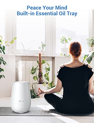Elechomes Top-Fill Ultrasonic Humidifier 4L, Warm And Cooler Mist, Adjustable Mist Level, Auto-Off, Easy To Clean, Bpa-Free For Bedroom, Baby Room, Reaches Up To 30 M² Uc4001 (4L Warm & Cool) #TOP7