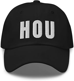 Dressed Up Mule Airport Code HOU Hat Houston Hobby Texas TX Dad Cap Embroidered Dad Hat Baseball Cap Adjustable Strap