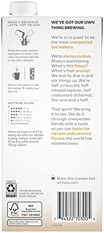 TAZO Classic Chai Latte Concentrate, 32 oz Carton - 4