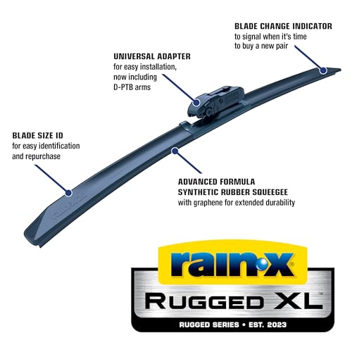 Rain-X 870428 Rugged XL Wiper Blade 28", Windshield Wipers Replacement, Quiet & Durable Beam Design, All Weather Performance & Easy Universal Install, Blade Wear Indicator (Pack of 1) by Rain-X - Image 2