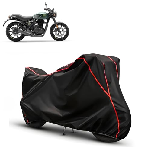 Image of Water Resistant Bike Cover for Royal Enfield Hunter 350 | All Weather, UV Heat Resistant, Dustproof, Triple Stitched, Windproof Elastic Bottom