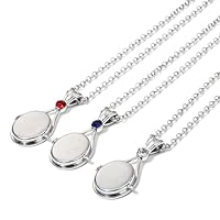 Meerjungfrau Medaillon Halskette Silber Edelstahl H2O Medaillon Meerjungfrauen Anhänger Schmuck Halsketten 3pcs Set Geschenk Für Frauen Mädchen