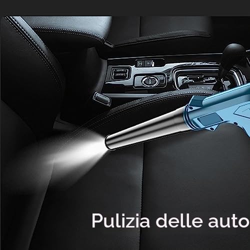 Mini Aspirafoglie Portatile Senza Fili Ad Alta Potenza Alimentato a Batteria per Soffiare la Polvere di e di Animali Domestici: Leggero e Facile da Usare per Anziani e
