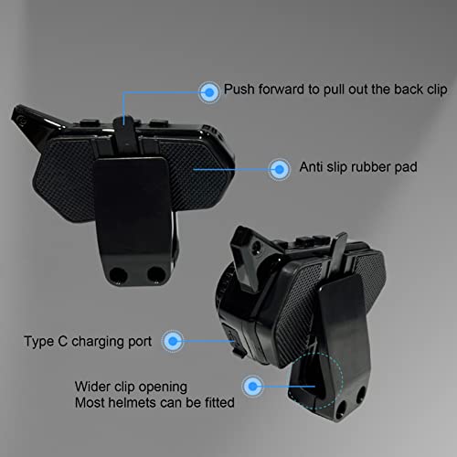 Auriculares Bluetooth de motocicleta con manos libres y puerto USB Tipo C 4