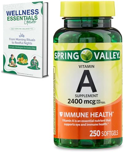 Vitamin A | 2400 mcg, 250 Count | Vitamin A Supplement | Essentia...
