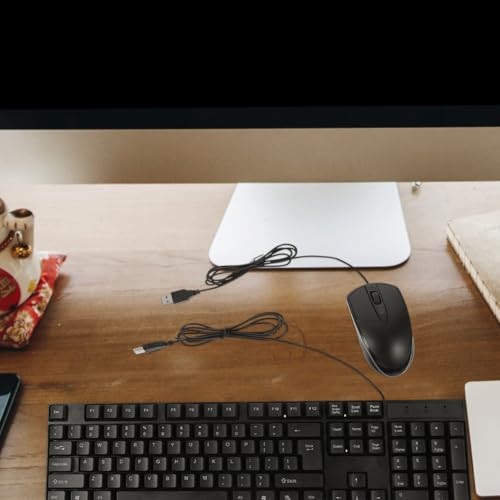 Teclado y ratón silencioso de 104 teclas negro: adiós a los ruidos molestos al escribir 5
