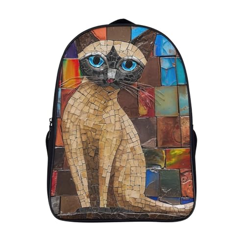 Mochila gato siamés 3D para guardería y tardes de parque infantiles