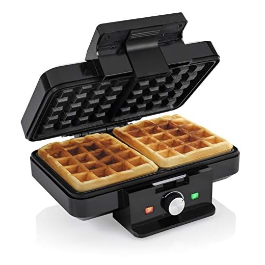 Tristar WF-1165 Wafelijzer – 2 wafels - Anti-aanbaklaag - Zwart -1000 Watts