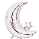 Starry Night Moon Shaped Metallic Balloon