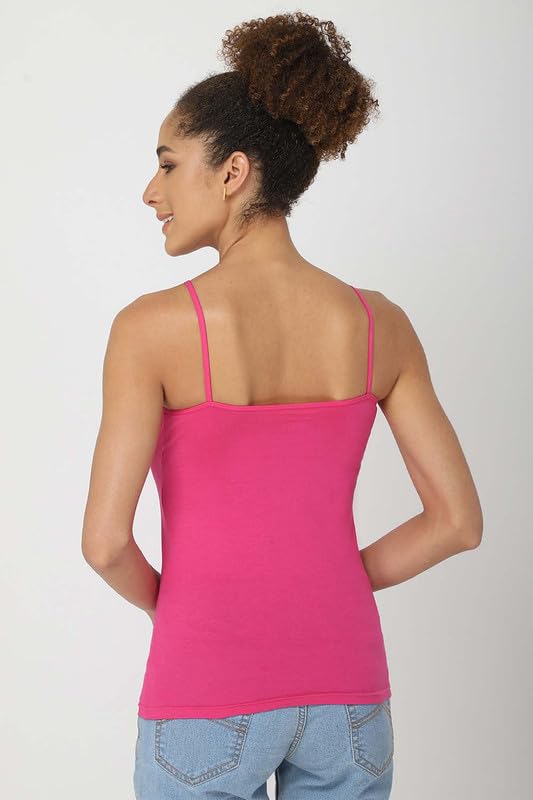 Image of Intimacy Cotton Camisole for Women with Adjustable Spaghetti Straps Comfortable Everyday Wear Camisole Slip for Women