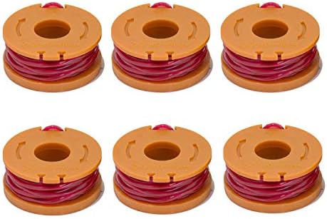 LBK6-Pack Replacement 10-Foot Grass Trimmer/Edger Spool Line, Compatible with Worx WA0010