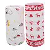 LOORGVEL 2 Rollos Papel Vegetal Alimentario Desechable con Diseño Navideño Papel Resistente la Grasa para Envolver Comida Frita y Horneados para Picnic y Refrigeración