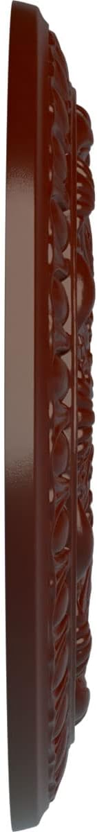 Ekena Millwork CM15CNBMF 15 3/4"OD x 1 1/2"P Colton Ceiling Medallion Fits Canopies Up to 4 3/4", Brushed Mahogany