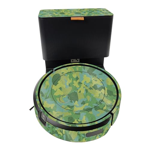 Glossy Glitter Smart Home Skin Compatible with iRobot Roomba J5 Plus - Verde Camouflage - Premium 3M Vinyl Protective Wrap Decal Cover - Easy to Apply | Crafted in The USA by MightySkins