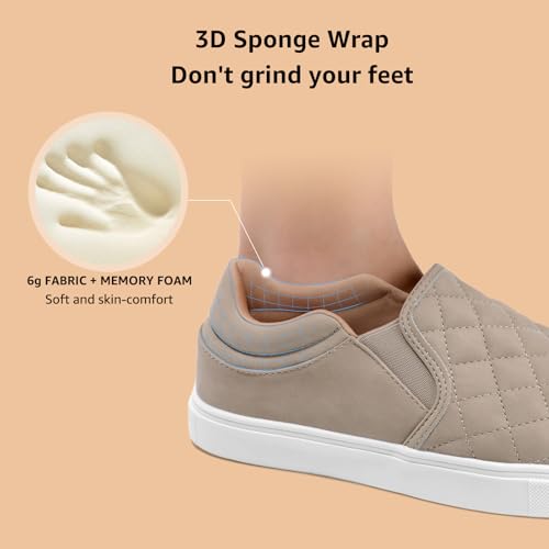 Image of STQ Slip On Shoes Women Fashion Sneakers Casual Loafers | Quilted 2.0 Comfort, Lightweight, Nursing, Driving, Teacher, Memory Foam
