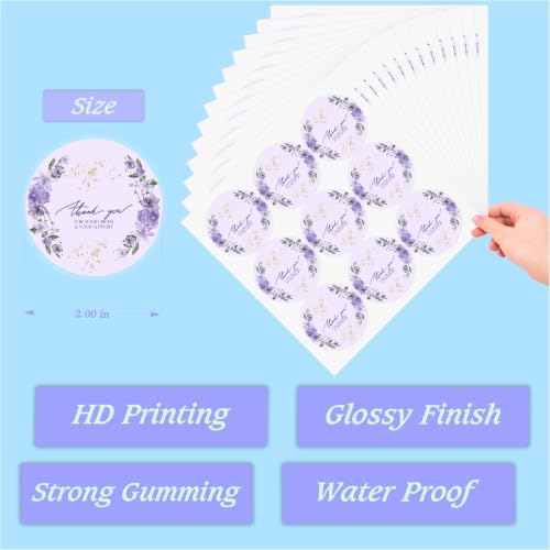Image of Trifirt Self Adhesive Thank You Stickers for Packaging | Waterproof Vinyl Labels for Small Business, Gift Wrapping, Envelopes, Boxes & Mailers | Strong Adhesive, Easy Peel & Stick (Pattern 1)