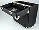 GPO CASE12 Tragbares Aufbewahrungsbox für 12 Schallplatten (für bis zu 30 Vinyl-Schallplatten), Schwarz
