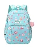 Mochila Escolar Infantil rosa, lílas, verdes e com Compartimento para Material Escolar (Verde)