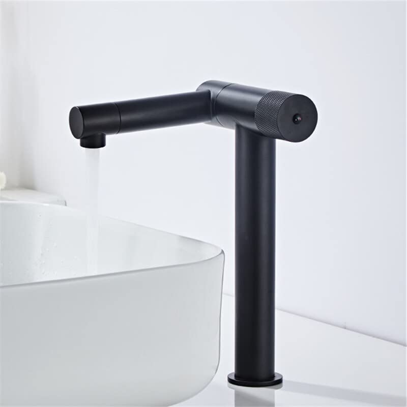 Robinet anti-éclaboussures mitigeur laiton à rotation universelle de salle de bain