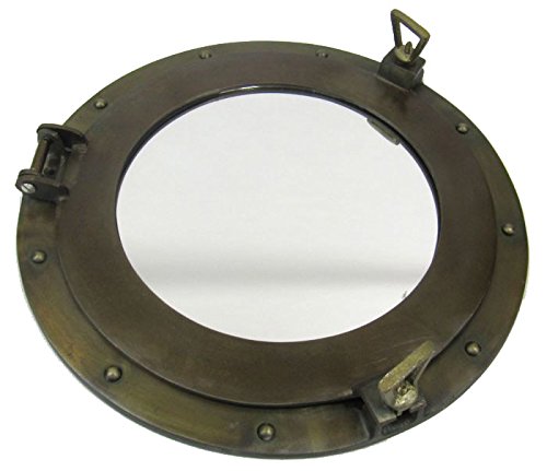 Firefly-Home-Collection-Brass-Aluminium-Porthole-Wall-Decor-with-Mirror-15-Antique