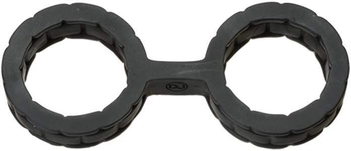 Doc Johnson Japanese Bondage - Silicone Cuffs - Single-piece Premium Silicone Handcuffs for Soft Bondage or Restraint Play - Small - Red
