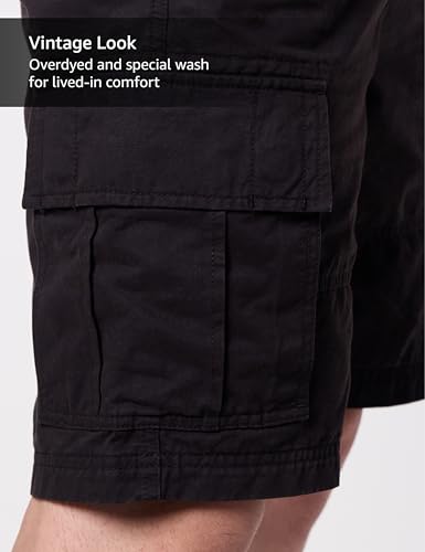 Image of Symbol Premium Men's Relaxed Fit Washed Cargo Shorts - Regular Fit | Pure Cotton (Available in Plus Sizes)