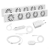 Smart Heizkörper Ventilator mit Luftstromrate Einstellung, Energieeffizienter Radiator Booster zur Verbesserung der Wärmezirkulation, Leiser Betrieb, Kompatibel mit MXRV-25 Serien(MXRV-25-S202)