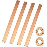 4 PCS Flat Copper Bars - C110 Copper Bus Bar, 1/8 x 1 x 6 Inches Long Solid Copper Plate, Mill Stock Copper Sheet for DIY Crafts, Jewelry Repairs, Circuit Boards, Electrical Welding Projects