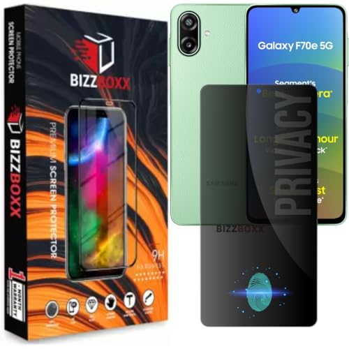 Image of Edge to Edge Privacy Screen Protector For Samsung Galaxy F70e 5G - Anti-Spy Tempered Glass Gurad, Protect Sensitive Information, Privacy in Public Spaces, Sam F 70E - 6.74 Inch - Pack of 1