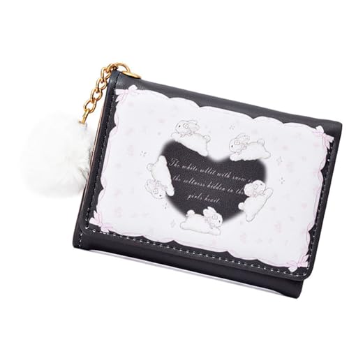 Women Wallet with Card Holder Short Purse PU Leather Wallet Korean Styles Change Purse Cartoon Rabbits Wallet Coin Purse3