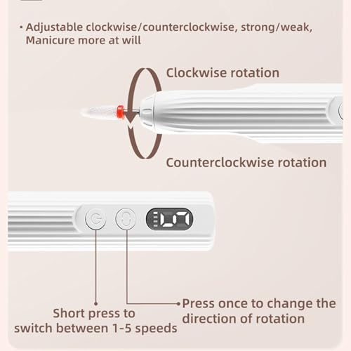 Lime à ongles électrique sans fil avec station de charge et lampe UV intégrée - 4