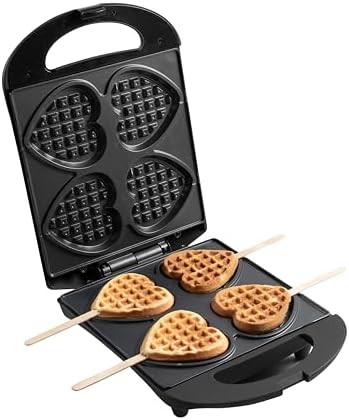 Mini Waffeleisen Herzform - Antihaft Für Haushalt & Camping