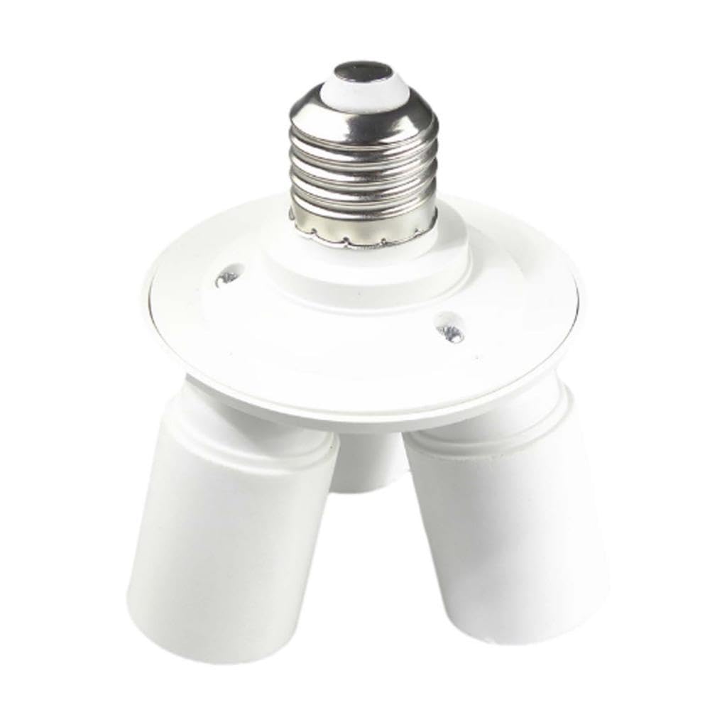 F Fityle E27 Splitter Adapter E27 to 3X E27 Lamp Base Converters