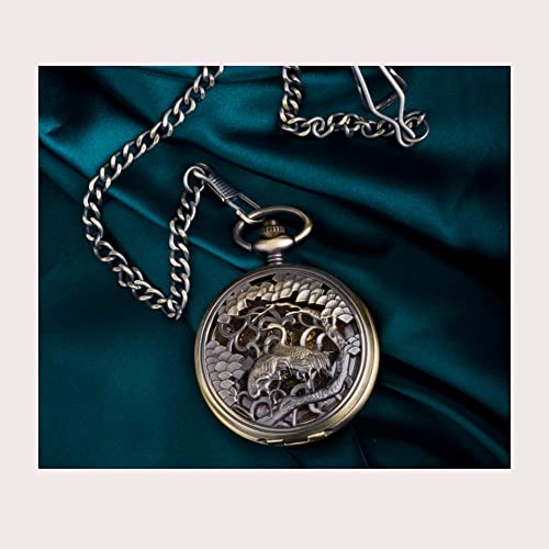 Reloj de bolsillo mecánico de estilo retro para complementar trajes clásicos de caballero 6