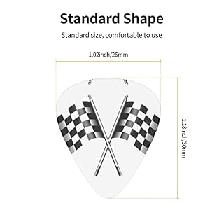 Médiators de guitare Paquet de 12 médiators de drapeaux à carreaux pour guitare électrique Guitare acoustique Diverses… - Les Beatles, Paul McCartney, John Lennon, RIngo Starr, George Harrison Médiators de guitare Paquet de 12 médiators de drapeaux à carreaux pour guitare électrique Guitare acoustique Diverses… – Image 3