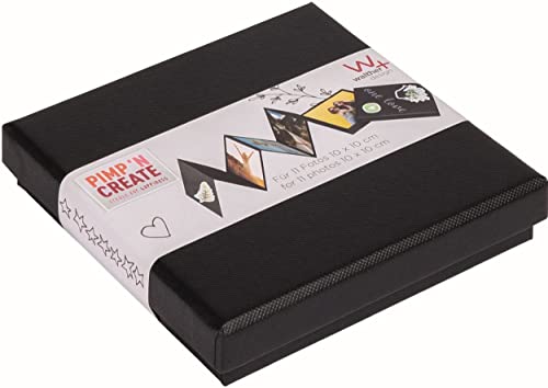 walther Design Leporello Photo Box Black 10 x 10 cm DIY, AND CREATE FB-099-B