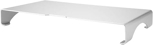 Heayzoki Elevador de soporte para monitor de escritorio, soporte de monitor de aleación de aluminio, para computadora portátil, portátil, estante