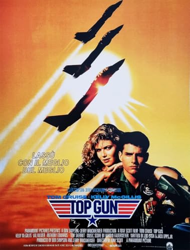 KUSTOM ART Affiche murale décorative série Locandine Film Celebri Top Gun là-bas avec le meilleur du meilleur du meilleur impression sur carton 40 x 30 cm sans cadre
