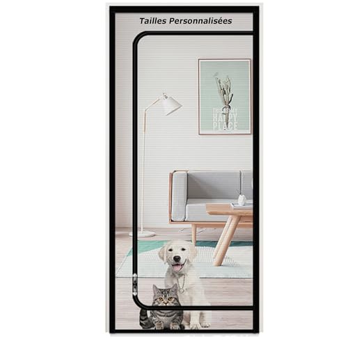 Tailles Personnalisées Porte Grillagée pour Animaux de Compagnie, Porte Moustiquaire pour Balcon Terrasse, Empêche les Chiens et les Chats de Sortir de la Maison