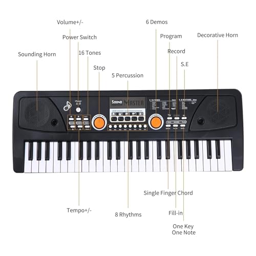 Électronique clavier Piano Piano Électrique À Orgue Électronique USB, 49 Touches, Avec Microphone, Musique Numérique Noire, Instrument De Clavier Électronique - Les Beatles, Paul McCartney, John Lennon, RIngo Starr, George Harrison Électronique clavier Piano Piano Électrique À Orgue Électronique USB, 49 Touches, Avec Microphone, Musique Numérique Noire, Instrument De Clavier Électronique – Image 5