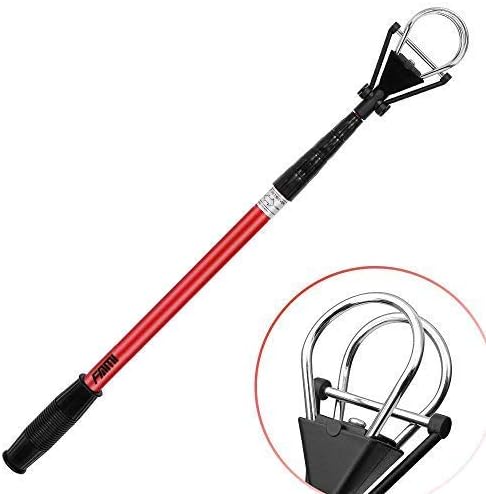FAMI Golf Ball Retriever Device Automatically Portable Telescopic Golf Ball Pick Up Ball Retriever Scoop Pick Up, 24" to 72" Retracted Length, Stainless Steel Shaft