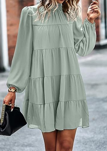 Image of KIRUNDO Women's 2026 Fall Long Sleeve Baby Doll Dresses