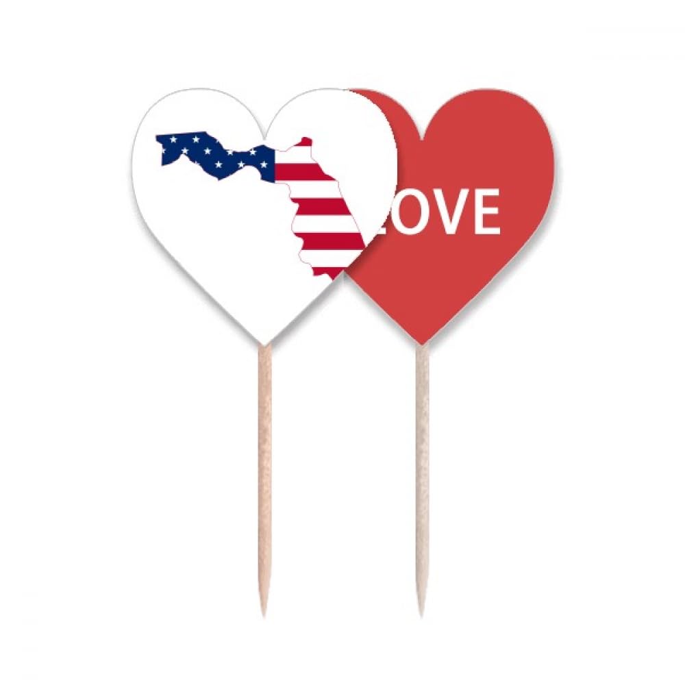 Cure-dents drapeau love heart pour la décoration de vos buffets de fête