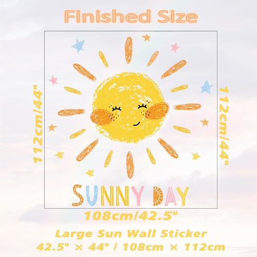 Vinilos Decorativos Sol Acuarela para Pared Infantil miniatura 4
