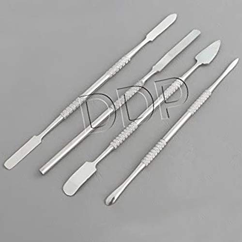 DDP Metal Spatula 4 Piece Set Tools Dental Carver Wax Instruments