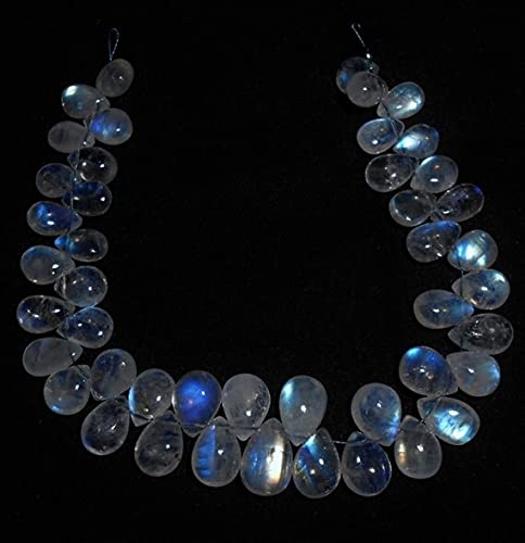 Pierre de lune arc-en-ciel LKBEADS, perles poires lisses d'exception